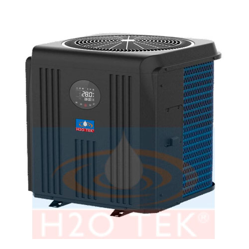 Bomba de calor inverter para alberca o piscina tipo vertical cap. 12.5 kw marca H2OTEK