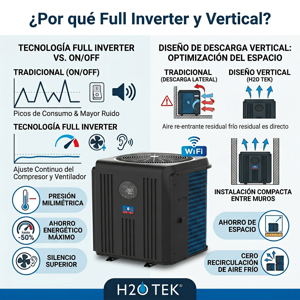 Bombas de Calor para Piscinas Full Inverter WiFi de H2OTek Análisis Técnico